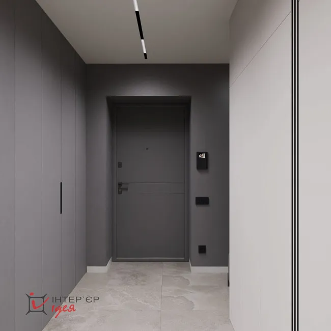 Передпокій 13,5 м2 в стилі учасний мінімалізм
